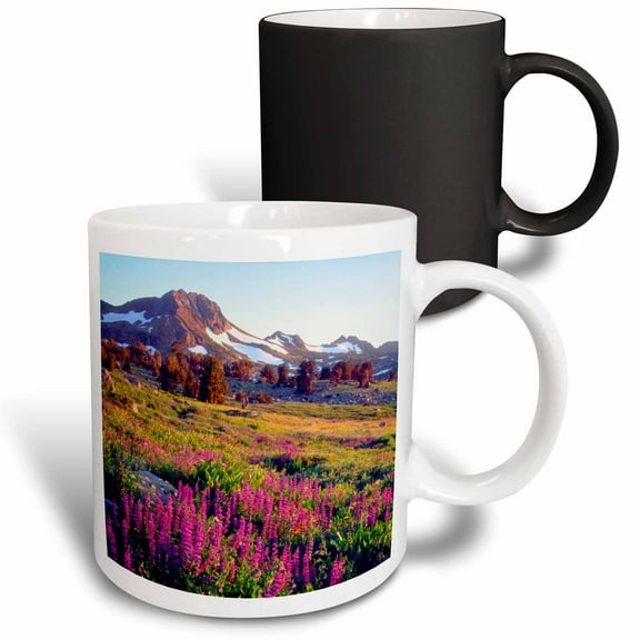 3drose, Usa, California, Sierra Nevada. Lupine Wildflowers at Carson Pass., 11oz Magic Transforming Mug
