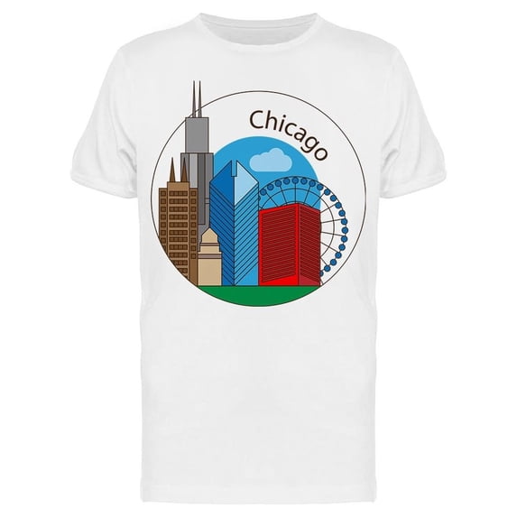 Usa Chicago Detailed Silhouette Tee Men's -Image by Shutterstock