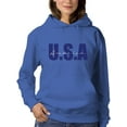 thumbnail image 1 of Usa Deep Blue Banner Hoodie Women -Image by Shutterstock, Female 3X-Large, 1 of 4