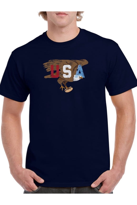 Usa Eagle T-Shirt Men -Smartprints Designs, Male Large