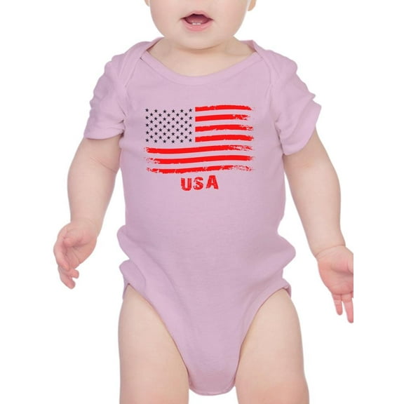 Usa Flag 4Th Of July Bodysuit Infant -Image by Shutterstock,  12 Months