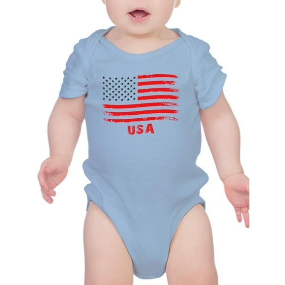 Usa Flag 4Th Of July Bodysuit Infant -Image by Shutterstock, 18 Months