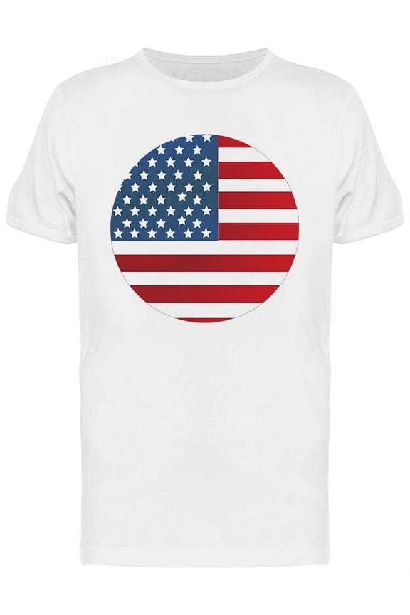 Usa Flag In A Circle Design T-Shirt Men -Image by Shutterstock, Male Large
