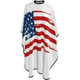 thumbnail image 1 of Usa Flag Salon Barber Cape - Professional Hairdressing Waterproof Hair Cutting Cape With Adjustable Snap Closure-Haircut Apron For Hair Stylist And Home Use-55''X66'', 1 of 9