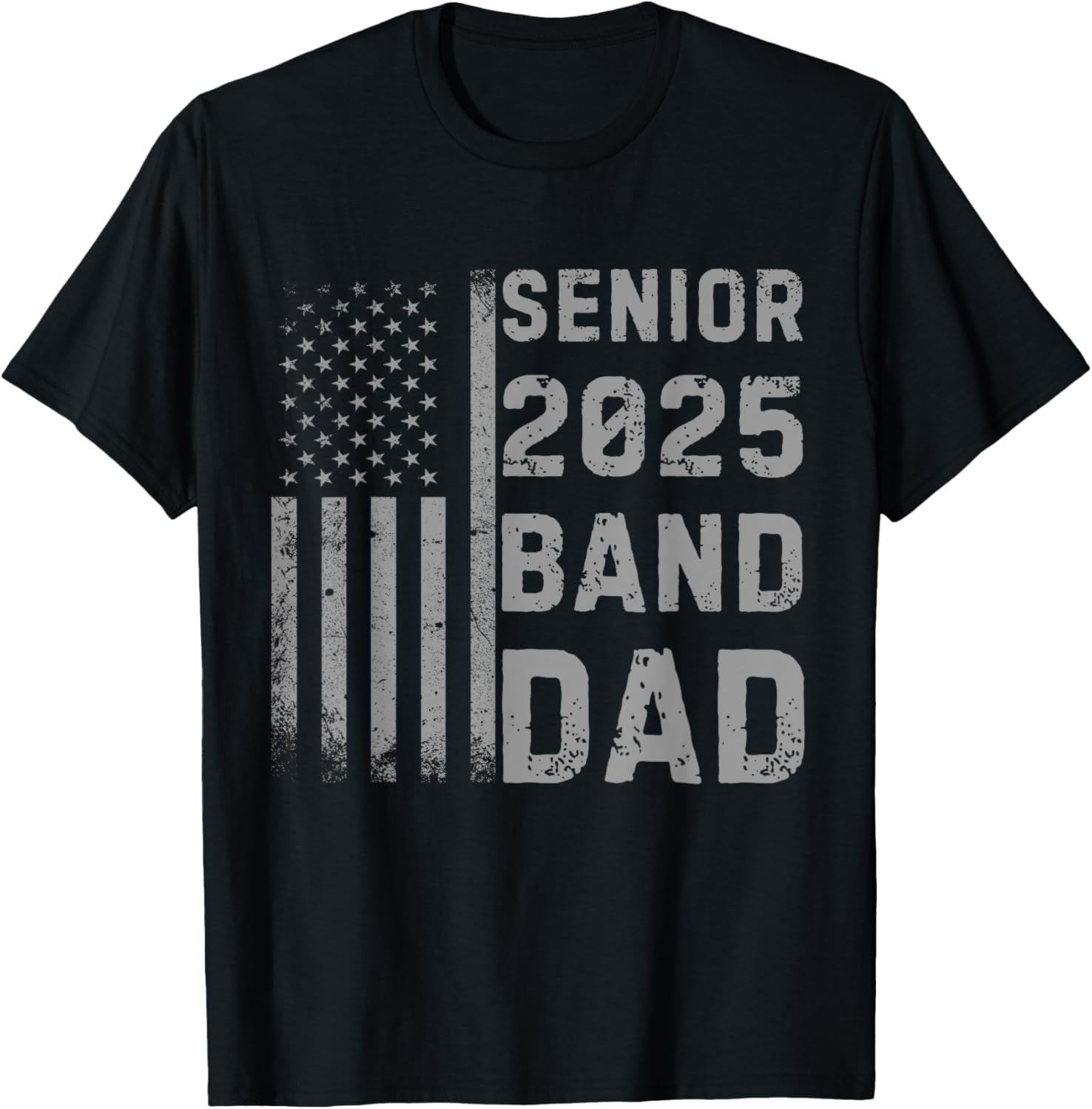 Usa Flag Senior Band Dad 2025 Marching Band Class Of 2025 TShirt
