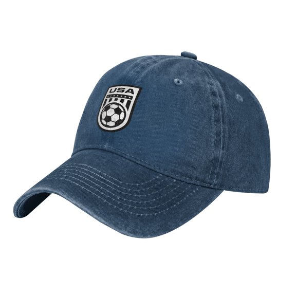 Usa Flag Soccer Ball Adult Adjustable Classic Washed Casquette Cap Hat Baseball Cap For Man For Woman