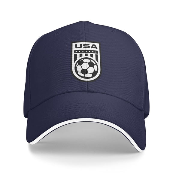 Usa Flag Soccer Ball Unisex Adult Baseball Caps Adjustable Sandwich Cap Casquette Hats Dad Hat Cap