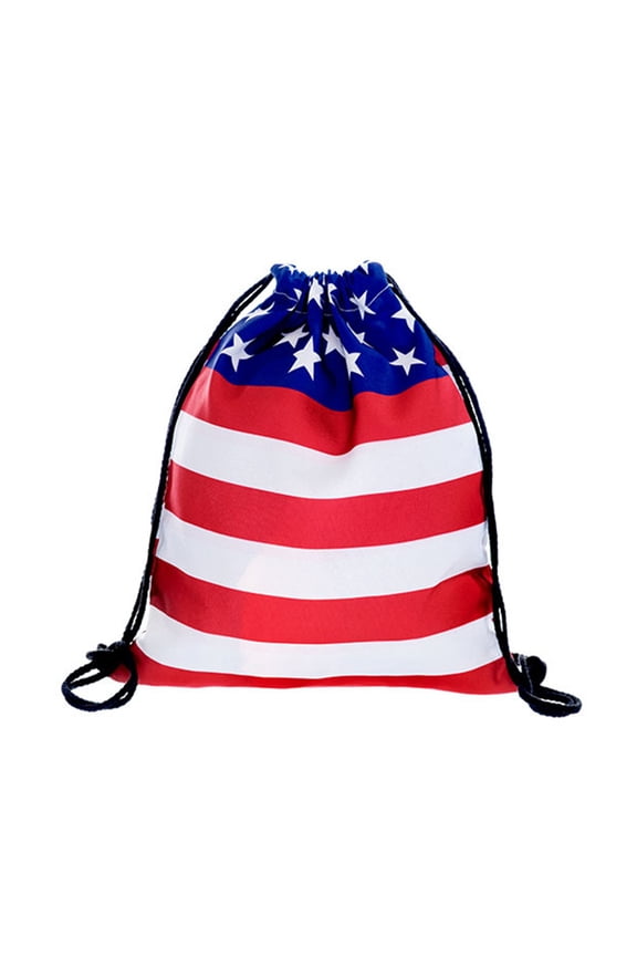 Usa Flag Unisex Drawstring Backpack Bag Sport Gym Dance Travel Sackpack