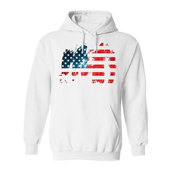 Usa Flag Vintage Design. Hoodie Men -Image by Shutterstock, Male 4X-Large