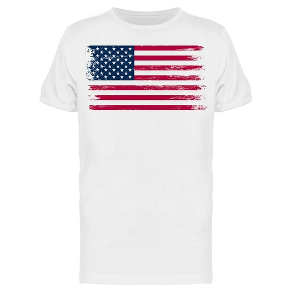 Usa Flag, W/Grunge Style T-Shirt Men -Image by Shutterstock, Male x-Large