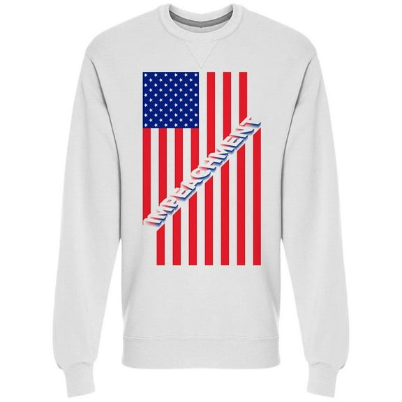 Usa Flag W/Word Impeachment Sweatshirt Men -Image by Shutterstock, Male XX-Large