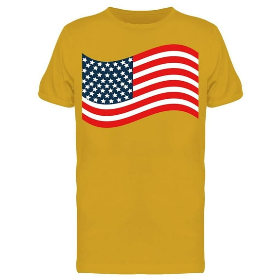 Usa Flag Waves T-Shirt Men -Image by Shutterstock, Male Small