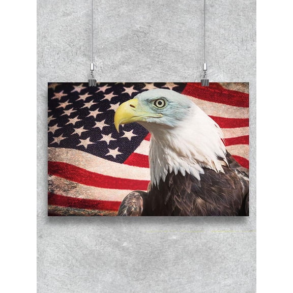 Usa Flag With Eagle Poster -Image by Shutterstock