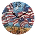 thumbnail image 1 of Usa Flags Wall Clock 10 inch Non-Ticking Easy to Read Decorative Clocks for Home Bedroom Living Room, 1 of 8