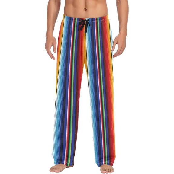 Usa Flags Waving Pajama Pants Mens Lounge Pants Super Soft Men Pajama Bottoms with Drawstring Pockets Size S