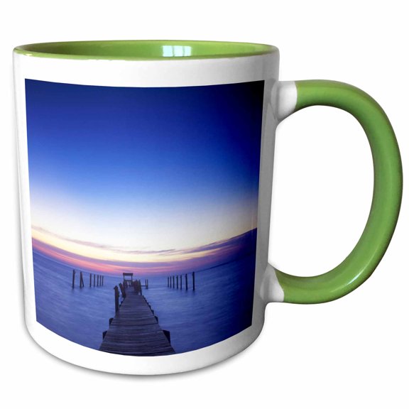 3drose, Usa, Florida, Captiva Sunrise - Us10 Rti0048 - Rob Tilley, 11oz Two-tone Green Mug