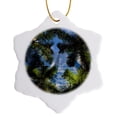 thumbnail image 1 of 3drose, Usa, Florida, Miami, Brickell Avenue, High Rise Buildings., 3 inch Snowflake Porcelain Ornament, 1 of 7