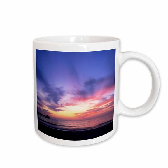 3drose, Usa, Florida, Naples, Naples Pier at Sunset - Us10 Rti0041 - Rob Tilley, 11oz Mug