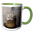 thumbnail image 1 of 3drose, Usa, Florida, Orlando. Alligator Doing Water Dance at Gatorland., 15oz Two-tone Green Mug, 1 of 6