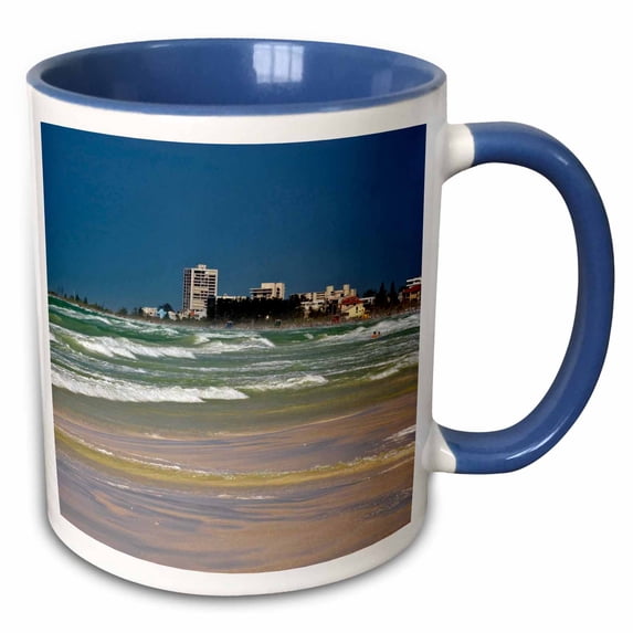 3drose, Usa, Florida, Sarasota, Crescent Beach, Siesta Key - Us10 Bfr0130 - Bernard Friel, 15oz Two-tone Blue Mug
