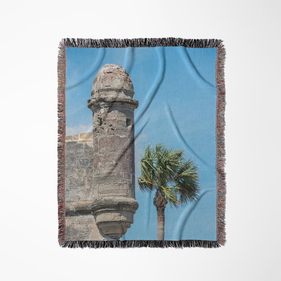 Usa, Florida, St. Augustine, Castillo De San Marcos., Woven Blanket