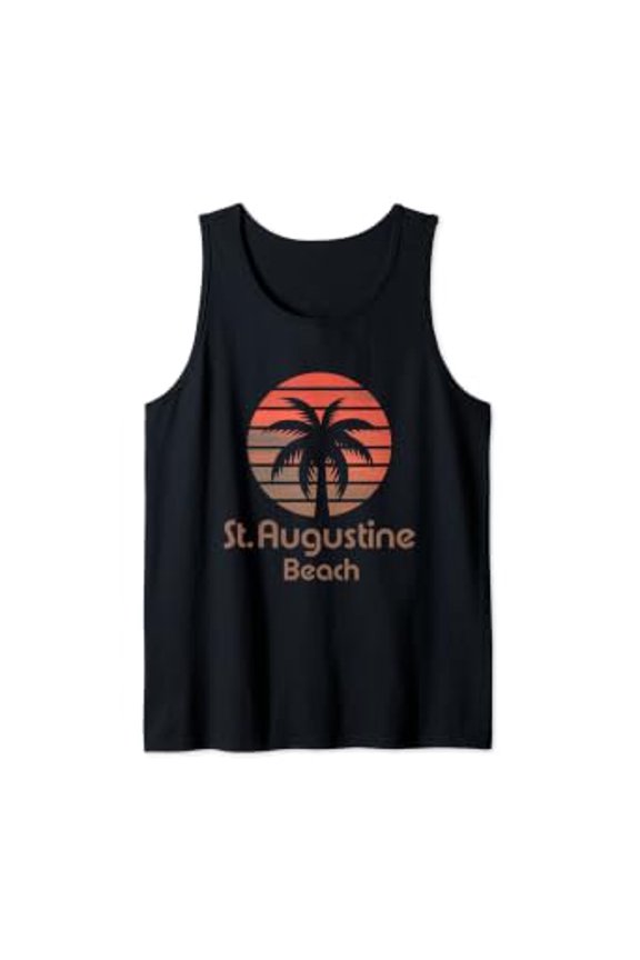 Usa Florida Travel Vacation St Augustine Beach Tank Top Size S-3XL