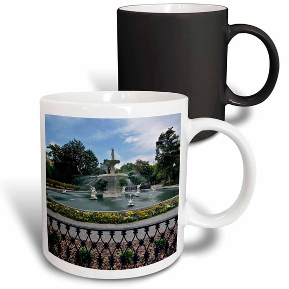3drose, Usa, Georgia, Savannah, Forsyth Park Fountain - Us11 Rti0018 - Rob Tilley, 11oz Magic Transforming Mug