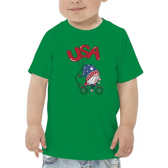 Usa Gnome W Balloons T-Shirt Toddler -Image by Shutterstock,  5 Toddler