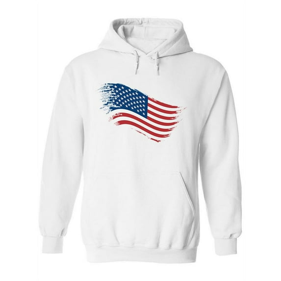Usa Grunge Flag Design Hoodie Women -Image by Shutterstock, Female Large