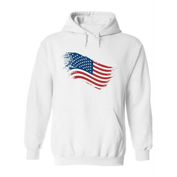 Usa Grunge Flag Design Hoodie Women -Image by Shutterstock, Female x-Large