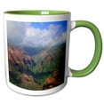 thumbnail image 1 of 3drose, Usa, Hawaii, Kauai. Rainbow Over Waimea Canyon - Us12 Bjy0005 - Jaynes Gallery, 15oz Two-tone Green Mug, 1 of 6