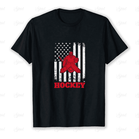 Usa Hockey Goalie Patriotic Sports Player Stars Stripes Graphic Gear Unisex T-Shirt V18253 ,up to size 5XL