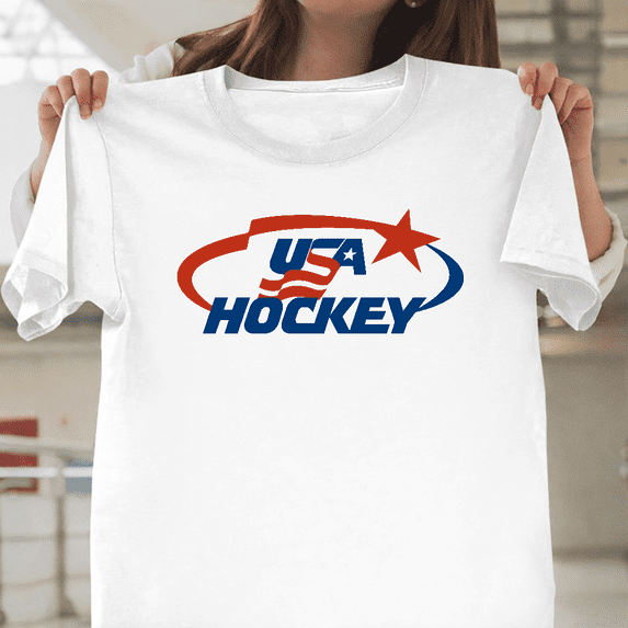 Usa Hockey Team Fan Apparel Patriotic Supporter Ice Sports Unisex T-Shirt, up to size 3XL.