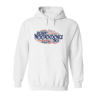 Usa Independence Day Greeting Hoodie Women -Image by Shutterstock, Female Large