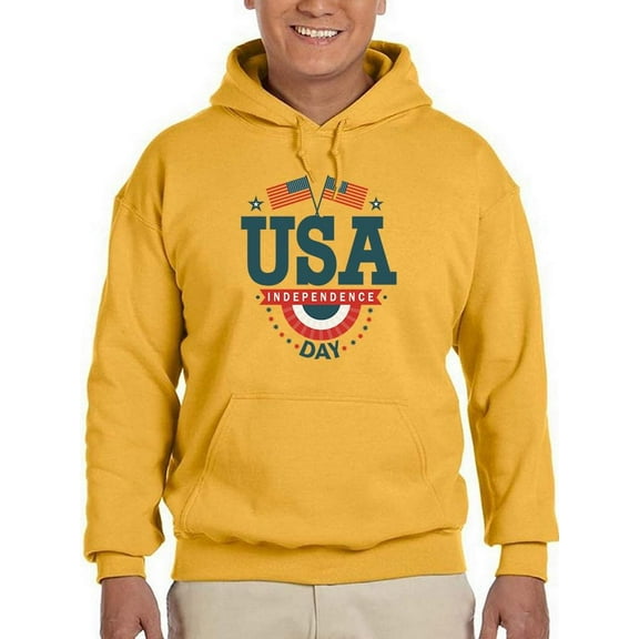 Usa. Independence Day Hoodie Men -Image by Shutterstock, Male Small