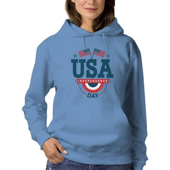 Usa. Independence Day Hoodie Women -Image by Shutterstock, Female 3X-Large