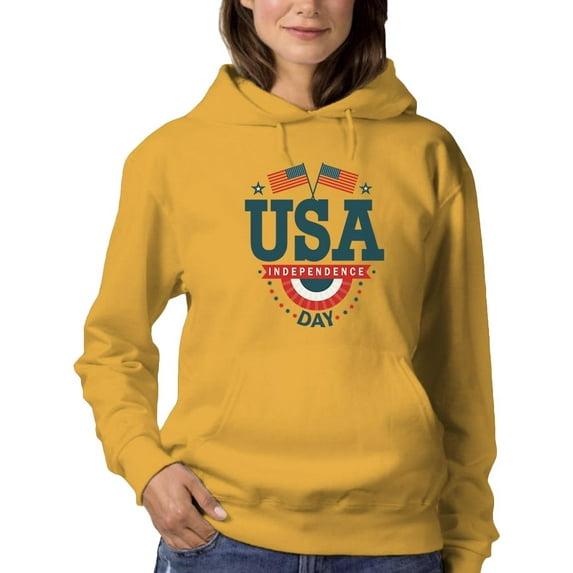 Usa. Independence Day Hoodie Women -Image by Shutterstock, Female Small