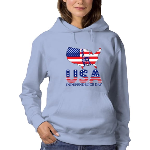 Usa Independence Day. Hoodie Women -Image by Shutterstock, Female Small