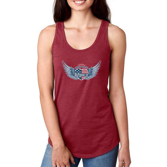 Usa Independence Day Racerback Tank Women -Image by Shutterstock, Female x-Small
