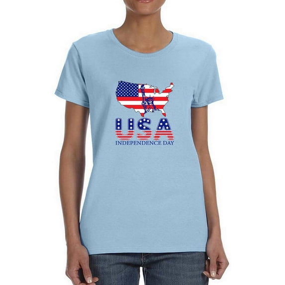 Usa Independence Day. T-Shirt Women -Image by Shutterstock, Female Large
