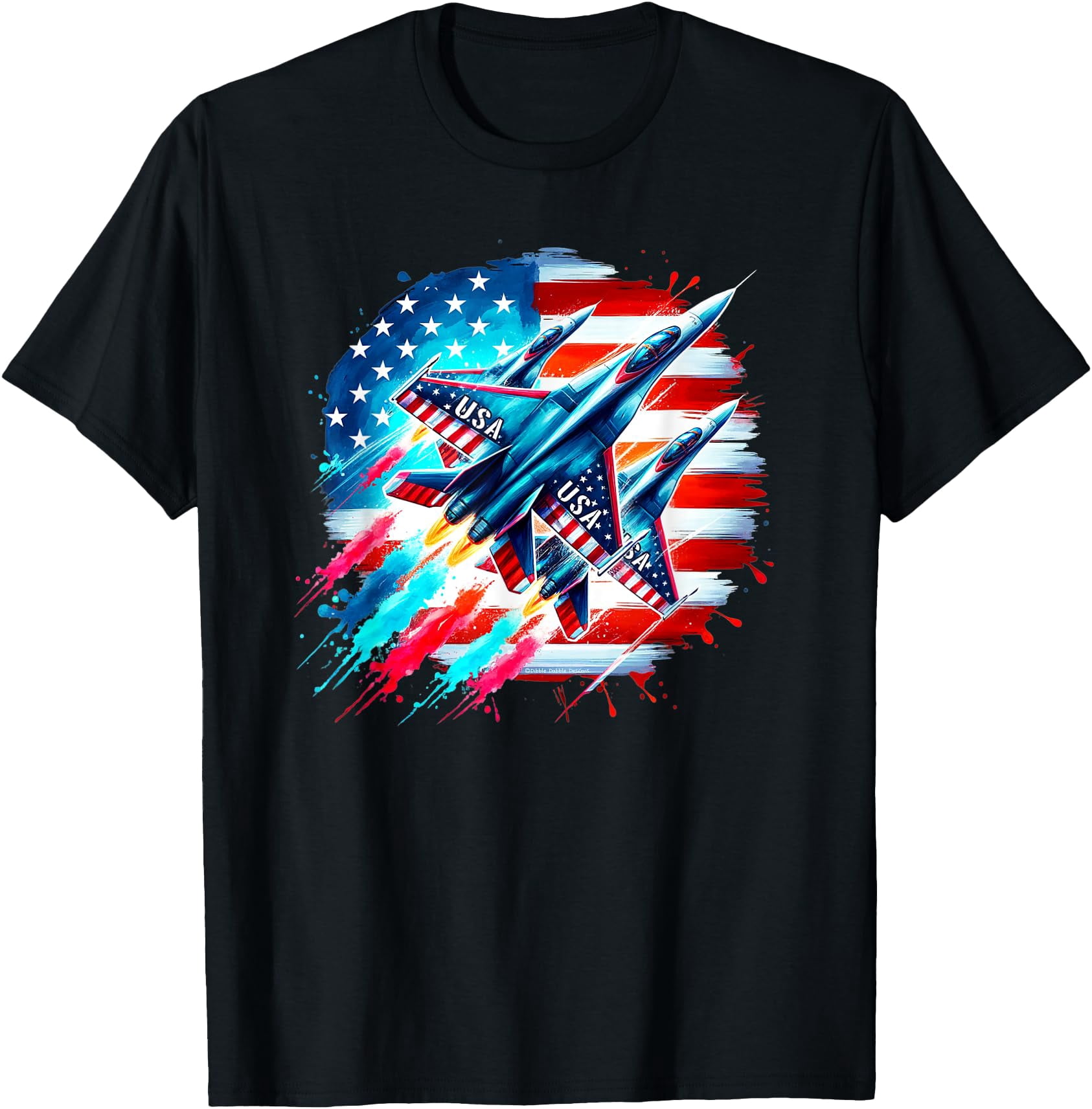 Usa Jet Usa Jets American Flag America 4Th Of July T-Shirt - Walmart.com