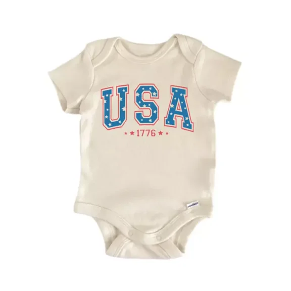 Usa July 4Th Baby Boy Girl Clothes Infant Bodysuit Cute Newbornrnn Cute Baby Onesie, BABY BODYSUIT LAT 4424