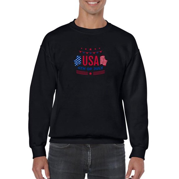 Usa July 4Th Sweatshirt Men -Image by Shutterstock, Male 4X-Large