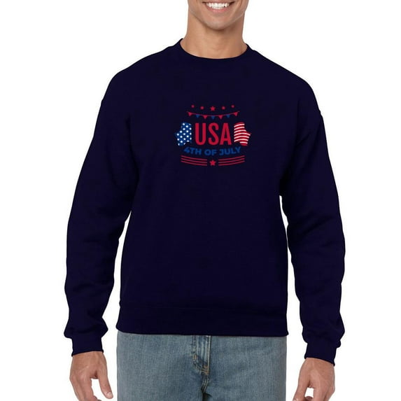 Usa July 4Th Sweatshirt Men -Image by Shutterstock, Male 5X-Large