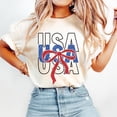 thumbnail image 1 of Usa July 4Th T-Shirt: Faux Glitter Independence Day Tee All Size S-5XL, 1 of 4