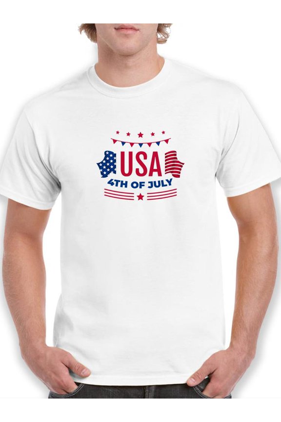 Usa July 4Th T-Shirt Men -Image by Shutterstock, Male Large