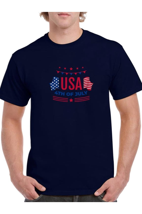 Usa July 4Th T-Shirt Men -Image by Shutterstock, Male Small