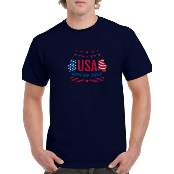 Usa July 4Th T-Shirt Men -Image by Shutterstock, Male Small