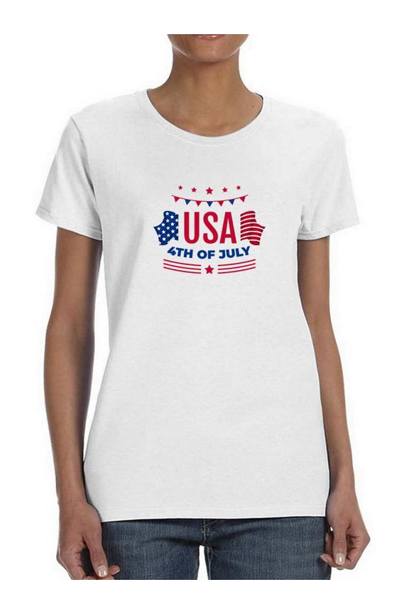 Usa July 4Th T-Shirt Women -Image by Shutterstock, Female Medium