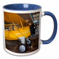 thumbnail image 1 of 3drose, Usa, Kansas, Wichita, Kansas Aviation Museum, Stearman Biplane., 11oz Two-tone Blue Mug, 1 of 6
